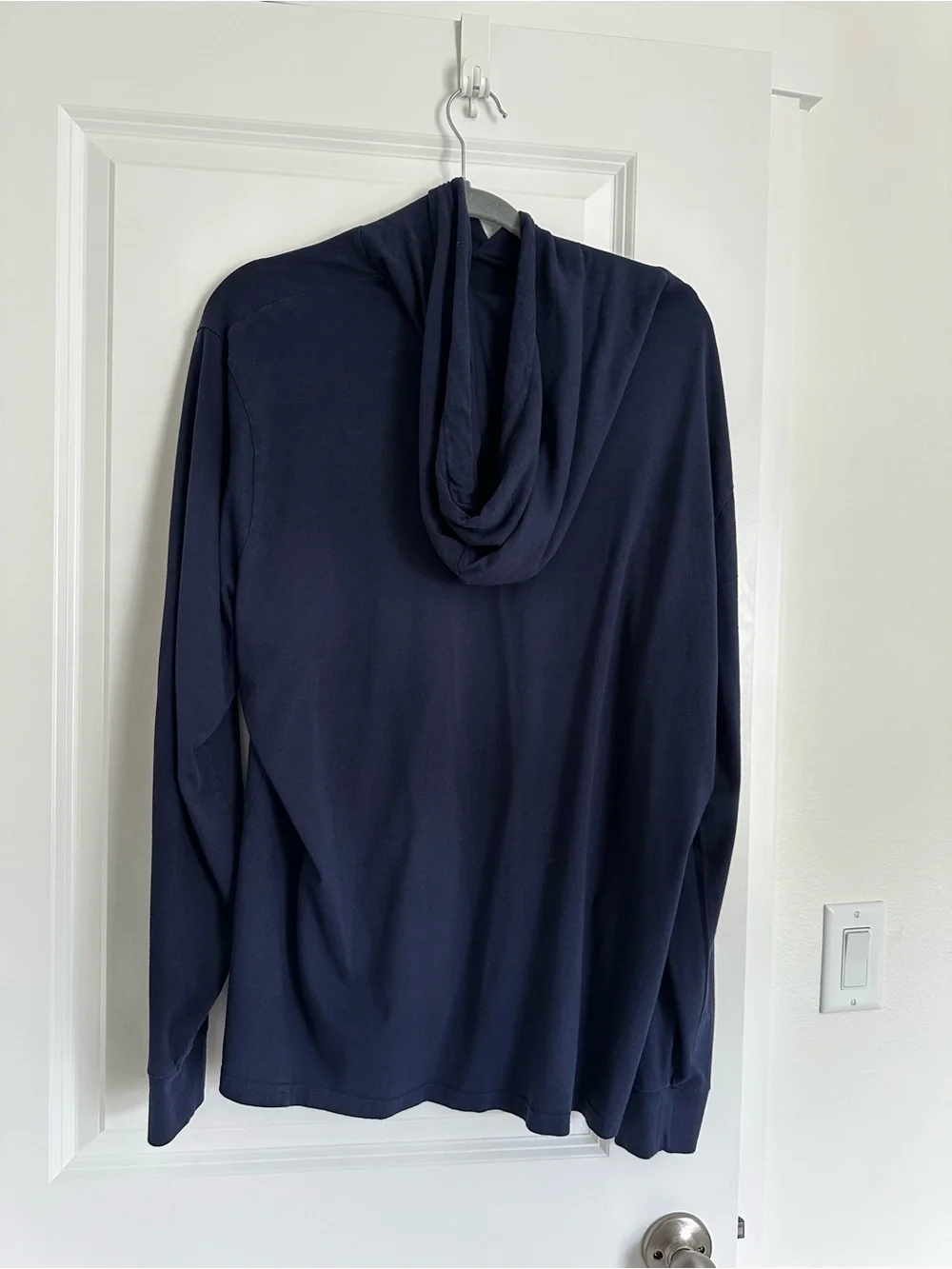 Polo by Ralph Lauren Navy Hooded Long-Sleeve Shirt with Red Logo